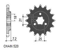 SUNSTAR 335-16 Chain Pinion