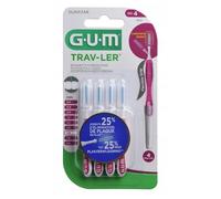 Sunstar Gum Trav-ler interdental brushes 1.4 mm pink, 4 pcs
