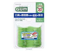 Sunstar Gum Y-Shaped Tooth Floss Picks, 30 Count - Easy-to-Use Dental Floss with Ergonomic Handle for Effective Plaque Removal and Gum Care