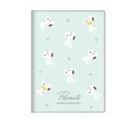 Sunstar Stationery S2959607 Snoopy Goods, Character Notebook, 2027, Monthly B6 Cover, Mint Green