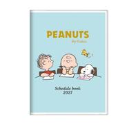 Sunstar Stationery S2959909 Snoopy Goods Character Notebook 2027 Monthly A6 Light Blue