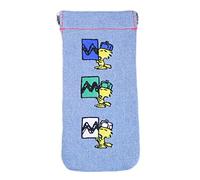 Sunstar Stationery Snoopy Denim Embroidered Wire Pencil Case (SB Sky Blue)