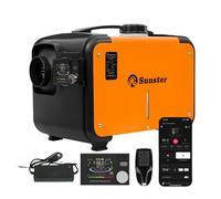 Sunster Diesel Air Heater 8KW, All in One 12V&24V&110-240V LCD Panel, APP Control Night Parking Heater w/Auto Start-Stop & Ventilation function for Campervan RV Bus Car Trailer Garden Tents
