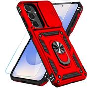 SunStory Phone Case for Samsung Galaxy S26 Case with HD Screen Protector & Kickstand & Slide Camera Cover,Phone Case for Galaxy S26,red