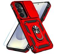 SunStory Phone Case for Samsung Galaxy S26 Plus Case with HD Screen Protector & Kickstand & Slide Camera Cover,Phone Case for Galaxy S26 Plus,red