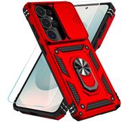 SunStory Phone Case for Samsung Galaxy S26 Ultra Case with HD Screen Protector & Kickstand & Slide Camera Cover,Phone Case for Galaxy S26 Ultra,red