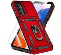 SunStory Samsung Galaxy A15 5G Case with HD Screen Protector & Slide Camera Cover & Kickstand, Military-Grade Phone Case for Samsung Galaxy A15 5G (Red)