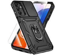 SunStory Samsung Galaxy A15 5G Case with HD Screen Protector & Slide Camera Cover & Rotatable Ring Kickstand, Military-Grade Phone Case for Samsung Galaxy A15 5G (Black)