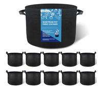 SunStream 10-Pack 3 Gallon 11L Heavy Duty Thickened Nonwoven Fabric Pots Potato Grow Bags with Handles