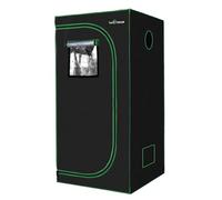SunStream 4X4FT Grow Tent 120x120x200cm 600D Oxford Cloth High Reflective Mylar Lightproof Waterproof Hydroponic Grow Tents for Indoor Plants