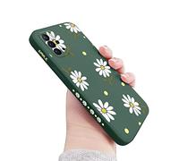 Sunswim Schutzhülle für Galaxy S20+ Plus, niedliches Gänseblümchen-Muster, vollständiger Kameraobjektivschutz, schlank, stoßfest, TPU, Schutzhülle für Samsung Galaxy S20+ Plus 5G 6.7 Zoll, Grün