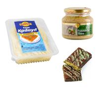 SUNTAT Kadaifi Pastry Threads Fresh Kadayif Turkish dessert to use famous dubai chocolate Kataifi 400 Gram by Hazelnut Paste 70% Hazelnuts 180 Gram [Fresh Guarantee]