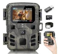 SuntekCam Mini Trail Camera 1080P 24MP Game Camera with Night Vision Motion Activated IP65 Waterproof, Trail Cam with 0.2s Trigger Speed and 65FT Distance for Wildlife Monitoring