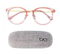 SUNTIRC Blue Light Blocking Glasses Computer Gaming Clear Frame Women Men Anti Blue Light Glasses Women Lightweight Computer Glasses Non-Prescription Lens Anti Glare anti Headache (Pink, 1PCS)