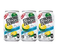 Suntory -196℃ Strong Zero Sugar Free Sparkling Shōchū Highball (Chūhai) Spritzer 350ml 9% Alc./Vol - Double Citrus Depressa (Pack of 3)