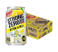 Suntory -196℃ Strong Zero Sugar Free Sparkling Shōchū Highball (Chūhai) Vodka Spritzer Cocktail 350ml 9% Alc./Vol - Double Lemon (24 Cans)