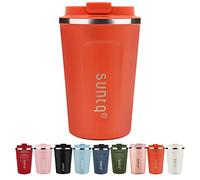 SUNTQ Reusable Coffee Cups Travel - Coffee Travel Mug with Leakproof Lid - Thermal Mug Insulated Cup - Stainless Steel Coffee Travel Cup - for Hot and Cold Drinks, 13oz/380ml, Coral Orange