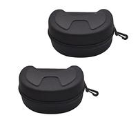 SUNTRADE Large Hard Sports Glasses Case, Snow Goggles Box, Sports Glasses Storage Holder, Protective Goggle Case，2pcs (Black)