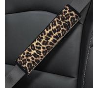 SUNTRADE Men Women Animal Leopard Print Car Seat Belt Cover, Universal Funny Shoulder Strap Padding for Vehicle, SUV, Set of 2