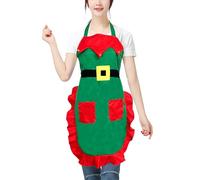 SUNTRADE Men Women Elf Apron,BBQ Cooking Aprons for Christmas Party