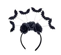 SUNTRADE Woman Halloween Black Bat Headband,Day of the Dead Headband for Cosplay Party Costume Accessories