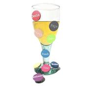 SUNUCO 10pcs Personalized glass markers with suction cup Customizable wine glass charms the perfect for parties, weddings, and family gatherings. Easy, secure suction cup attachment.
