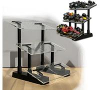 SUNUCO 3 Tier Car Model Display Stand, 1/24 Scale Diecast car Models Display Case, Model car desktop organiser for 3 models, Ideal for displaying your racing collection