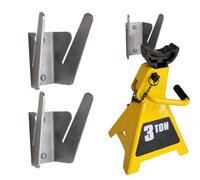 SUNUCO Axle Stand Wall Mount for 2 and 3 Ton Axle Stands, 2-Pack Heavy Duty Metal Hangers for Vehicle Support Storage, Space Saving Hanger Rack for Ratcheting Stands, Easy to Install