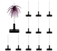 SUNUCO Universal Soft Bait Organizer System for Urchin & Dice Lures, Tangle-Free Bait Stand with Cuttable Metal Rods & Adhesive Dots, 12 Pack