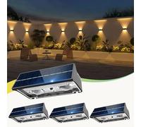 sununiny Solar Fence Lights Outdoor Garden,Up and Down Wall Lights Solar Powered Waterproof IP65 with 9 Colors 11 Modes Long Lasting RGB Lights for Patio/Backyard/Porch/Pool Decorations