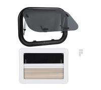 Sunvisor Extension Visors RV Side Window 20 X 14in Rounded Corner Push Out Aluminum Alloy Frame Tempered Glass for Campers Construction Vehicles Sunshade Car Visor