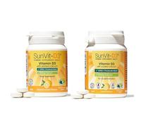 SunVit-D3 Vitamin D Bundle - 400 IU Tablets with 500mg & 600mg Calcium Lemon Chewables for Bones, Teeth, Muscles & Immune Support | 56 + 60 Tablets | Daily Wellness & Healthy Calcium Support