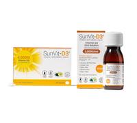 SunVit-D3 Vitamin D Bundle - 4000 IU Tablets & 3000 IU Oral Solution (Cholecalciferol) for Bone, Teeth, Muscle & Immune Support | Gluten & Dairy Free | 28 Tablets + 50ml Drops