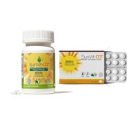 SunVit-D3 Vitamin D Bundle - 400IU Vegan & 800IU Cholecalciferol Tablets for Bone, Teeth, Muscle & Immune Support | UK Made, GMP Approved, Gluten & Dairy Free - 60 + 28 Tablets