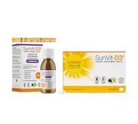 SunVit-D3 Vitamin D3 2000 IU Oral Solution & 4000 IU Tablets Bundle - Supports Bone, Teeth, Muscle & Immune Health | Cholecalciferol Vitamin D | Orange Flavor & Gluten-Free Tablets (50ml & 28 Count)
