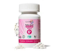 SunVit-Pro Folic Acid Tablets 400mcg - Pregnancy Supplement for Women, Supports Red Blood Cell Formation Health & B9 Vitamin, Prenatal Vitamins Vegan & Gluten-Free, 90 Count