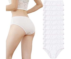 Sunvivid 10 Pack Women Disposable Underwear Cotton Double-Layer Maternity Knickers After Birth Underpants For Hospital Maternity Pregnancy Travel Individually Packed