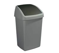 Sunware Delta Bin with Swing Lid, Metallic Black, 50 Litre