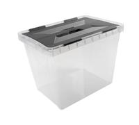 SUNWARE perfectly organised Onyx Storage Box 25 L Transparent Anthracite