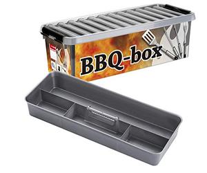 Sunware Q-Line Barbeque Box 9.5 Litre With Insert Metallic Transparent colour
