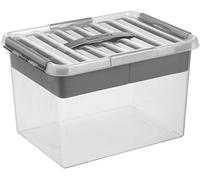 Sunware Q-Line Multi Storage Box 22 Litre Colour, Transparent Metallic, One Size