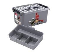 Sunware Q-Line Shoe Polish Box with Insert, Metallic Black, One Size