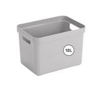 Sunware Sigma Home Storage Box 18L - 35.3 x 25.5 x 24.5 cm - Plastic - Storage Basket Grey