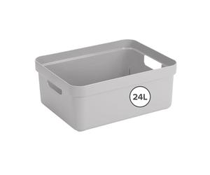 Sunware Sigma Home Storage Box, Light Grey, 24 Litre