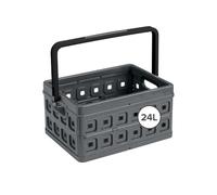 Sunware Square Folding Box with Handle, Anthracite/Black, One Size