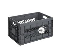 Sunware Square Heavy Duty Folding Box 45 Litre Anthracite colour