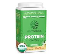Sunwarrior Brown Rice Protein Powder with Bcaa & Amino Acids Raw Rice Protein Shake Gluten Free Low Carb Dairy Free | Plant Based Classic Sprouted Brown Rice Protein Powder Vanilla 750g