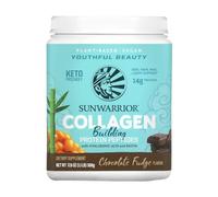 SUNWARRIOR Collagen Building Protein Peptides, Chocolate Fudge, Single Serving Size, 25 g