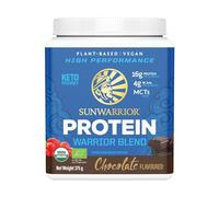 Sunwarrior - Warrior Blend - Plant Based Raw Vegan Pea Protein Powder with Hemp Protein and MCTs from Coconut - Chocolate - 375g