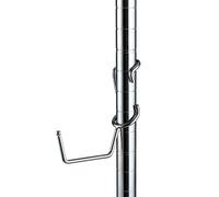 Sunway Tools Pole Hooks 5-Pack | Utility Hanger Chrome | Best Solution for Garage Shelving Storage Organization | Use with Metal or Wire Shelves and Racks | Heavy Duty, Easy Installation